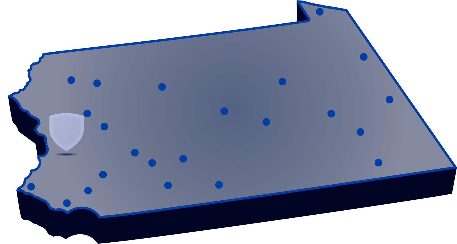 Locations of Penn State's campuses throughout 宾西法尼亚 with Penn State 利哈伊谷 highlighted